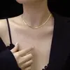 Transmissão ao Vivo do Novo Colar de Aço Titânio em Forma de Cabacinha Ruyi Auspiciosa, Feminino, Versátil, Corrente para Clavícula Estilo Luxo Leve, Entrega de Alto Padrão
