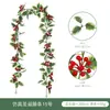 Vides Artificiales Rojas de Navidad Venta Caliente Transfronteriza Vides de Plantas Artificiales Verdes Vides de Hojas Navideñas Decoración al por Mayor Amazon