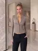 Estilo transfronterizo europeo y americano, elegante y con estilo, chaqueta cárdigan de punto de color liso, top casual y versátil con botones