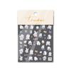 Tomoni Sticker Fino Resistente 1539 Amor Rao Cooperación 5D Adhesivo para Uñas Japonés Adhesivo Uñas Adhesivo para Uñas Oso Conejo