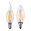 Bombilla de Vela LED E14 Boca de Rosca Pequeña 2W4W6W Punta Edison Burbuja Cola de Tirón Burbuja Fuente de Luz para Lámpara de Araña