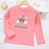 Camiseta de manga larga para niñas 2024, nueva camiseta de primavera y otoño para niños, camisa básica de otoño para niños, ropa de otoño de moda de estilo occidental para bebés