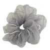 Goma para el pelo de malla con lunares y perlas estilo coreano, accesorio de moda para coletas bajas y moños