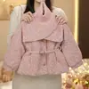 Nuevo Abrigo de Terciopelo Grueso de Invierno para Niñas con Diseño Inspirado en Chanel, Abrigo de Lana de Alta Gama, Moderno y a la Moda para Niñas