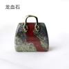 Venda quente de cristal de ágata natural jade olho de tigre bolsa geométrica decoração de mesa DIY escultura ornamentos