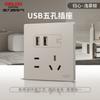 Delixi CD825 interruptor marrom claro, tomada de painel, multi-furo, um-aberto, cinco furos, três furos, 86 oculto