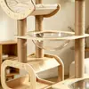Marco de escalada para gatos transfronterizo, Casa para gatos, Árbol para gatos, Estructura de escalada para gatos con cápsula espacial integrada, Tablero multicapa de madera maciza, Tamaños grandes y pequeños para uso doméstico