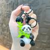 Llavero Panda de Bambú de Dibujos Animados Creativo Lindo Colgante de Bolsa Adorno de Escritorio Panda de Simulación Regalo Venta al por Mayor