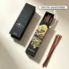 Caja de embalaje de incienso hecha a medida con estampado de pan de oro en las nueve caras, adecuada para varillas de incienso largas, espirales de madera de agarwood y tabletas de incienso