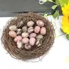 Cristal Natural Transfronterizo Mini 2cm Adornos de Huevo de Pájaro Ágata Jade Huevo de Mineral de Amoy Decoración de Huevo de Pascua