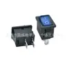 Interruptor Eléctrico Cqc Kcd1 de 2 Pines Azul Transparente Forma de Barco Pin de Cobre 6A250V Interruptor Eléctrico Pequeño