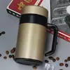 Vaso de vacío de acero inoxidable para negocios, oficina, taza de agua para hombre con asa, filtro, taza de té, regalo, impresión de logotipo, venta al por mayor