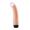 Productos sexuales para adultos juguetes sexuales TPE Cristal un solo vibrador A 19CM pene raíz masculina vibración juguetes sexuales