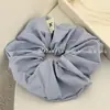 Goma para el pelo de tela a cuadros azules estilo coreano 2026 Nueva banda elástica de moda para moño
