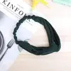 Nueva Diadema de Punto Rayada Estilo Coreano Cruzada, Diadema de Secado Rápido para Yoga y Lavado de Cara, Bufanda para el Cabello Venta de Liquidación