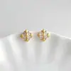 Pendientes Cuadrados de Cristal de Hielo Plateados de Alta Gama para Mujer, Lujo Ligero, Pendientes de Plata con Cierre de Mariposa, Impresionantes Accesorios para las Orejas