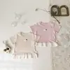 Camiseta de Manga Corta para Niña Ropa de Verano 2026 Estilo Nuevo Linda y Elegante Camiseta Básica para Niños Bebé Niña Top Versátil Verano