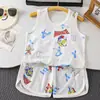 Chaleco de malla fina transpirable sin mangas de verano para bebé con protección para la barriga para niños, camiseta interior de nuevo estilo para niñas