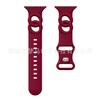 Correa para Apple Watch Correa de Color Sólido para Apple Watch Doble Círculo Hebilla de Ocho Hebilla Mariposa Correa de Silicona