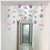 Cortina de Puerta Decorativa Planeta Rosa, Lindo Arreglo de Corazones Femeninos, Decoración de Pared de Cortina Femenina de Alto Valor, Cortina de Puerta sin Perforaciones