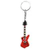 Serie de Guitarra Más Vendida Transfronteriza Llavero Colgante para Mochila Llavero Accesorios DIY Llavero de Goma Blanda de PVC Decoración