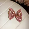 Brincos de Tarraxa Redondos, Gota d'Água e Asa com Cravação de Diamantes em Prata, Venda Quente Europeia e Americana, Brincos da Moda para o Dia a Dia, Ornamentos de Orelha com Design Niche para Mulheres
