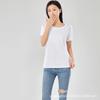 Nueva Ropa de Manga Corta para Mujer Suorona Camiseta de Hielo Camiseta Cultural Color Sólido Camiseta Publicitaria Holgada Cuello Redondo Ropa de Trabajo Estampado