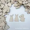 Produtos Transfronteiriços Decoração de Páscoa Peças de Madeira em Formato de Coelho DIY Artesanato de Madeira Feito à Mão