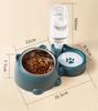 Set de Comedero para Perro, Comedero para Gato y Bebedero con Dispensador de Agua Automático y Tazones de Acero Inoxidable, Adecuado para Gatos y Perros, Diseño Dividido para Fácil Limpieza