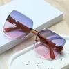 Gafas de Sol Marca 2024H para Mujer, Protección UV, Montura Cuadrada Grande, Visera Solar, Moda Europea y Americana al por Mayor, Gafas con Visera UV400