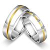 Anillo de Venta Caliente en AliExpress Anillo Creativo de Pareja Japonés y Coreano Anillo de Oro Eléctrico con Micro Diamante entre los Dedos Anillo de Acero Inoxidable
