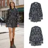 Vestido Chemise Feminino Marca Z Comércio Exterior Transfronteiriço Estilo Europeu e Americano, Nova Coleção de Primavera, Com Amarração na Cintura e uma Vibe Festiva de Ano Novo Chinês Ys