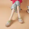 Sandalias de Verano Nuevo Estilo para Mujer con Suela Gruesa, Aumentadoras de Altura, Huecas, Transpirables, de Velcro, Calzado Casual de Moda Tendencia para Mujer al por Mayor