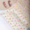Cyansea Novos Adesivos de Unhas Folha de Ouro Adesivos 3D para Unhas Borboleta DIY Xiaohongshu Laser Simples Adesivos Ins