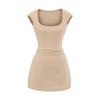 2025 Nuevo Estilo de Verano Elegante Vestido de Cintura de Chica Hot para Mujer Francés Ajustado Plisado Puro Lujuria Elegante Falda Corta