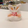 Horquilla de amor hecha a mano Llavero de peluche de conejo Colgante de bolsa de dibujos animados creativo famoso en Internet Joyería de regalo para estudiantes