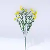 Flores Artificiais Flor de Macieira Mosquitinho Amazon Planta Verde Decorativa em Vaso Enfeites Arranjo de Flores Pendurado na Parede Casa Jardim Flores Artificiais