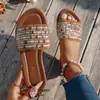Pantuflas Rentables de Comercio Exterior para Mujer, Pantuflas Casuales sin Cierre, Pantuflas Planas para Mujer, Sandalias Nuevas de Verano, Zapatos para Mujer Talla Grande