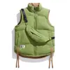 Colete masculino reversível, colete de algodão com enchimento de plumas, estilo unissex, quente e espesso para o inverno, plus size, colete juvenil, vestuário masculino