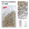 5A Strass Transparente Branco Premium Brilhante com Base Pontiaguda para Nail Art, Strass para Preenchimento, Strass Redondo Pequeno, Decorações de Unhas Atacado