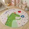Alfombra Redonda Decorativa de Dibujos Animados para Habitación Infantil, Tapete Decorativo para Sala de Estar, Alfombra Gruesa para Mesita de Noche de Dormitorio, Suave, Resistente a Manchas, Fácil de Cuidar