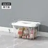 Caixa de armazenamento, recipiente de armazenamento doméstico, caixa de armazenamento transparente para itens diversos e brinquedos, tamanho grande, organizador de roupas, cesta de plástico para lanches