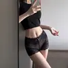 Ropa Interior Femenina Sexy de Encaje Francés Sin Costuras Cómoda Agradable a la Piel Boyshorts Delgados Estilo Pura Pasión Transpirables Calzoncillos tipo Boxeador para Mujer
