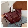 Bolsa de Asa de Alta Qualidade Estilo Francês, Bolsa Tote Simples e Moderna, Bolsa de Mão Costurada de Grande Capacidade, Bolsa de Ombro para o Dia a Dia