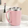 Taza de enjuague bucal para parejas de acero inoxidable al por mayor, sin moho, taza de lavado para el hogar, doble capa engrosada, taza para cepillo de dientes anticaída con asa