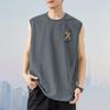 Chaleco de Algodón Puro para Hombre Sin Mangas Estilo Americano Chaleco Verano Ropa Exterior Suelto Moderno Cuello Redondo Algodón Puro Corte Manga Estilo Delgado