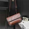 Bolso Pequeño Estilo Coreano Versátil para Hombre y Mujer Nuevo Bolso Cuadrado Pequeño Cruzado Bolso de Hombro a la Moda Bolso de Pecho Crazy Horse pu Cartera Casual
