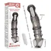 Agradable Funda Vibratoria Diente de Dragón para Hombres, Funda Portátil Diente de Lobo de Cristal, Productos Sexuales para Adultos para el Coito Adulto