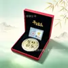 Lingote de Oro Shuibei, 50mg, 99.95% oro puro, lingote de oro 520, un regalo para los exámenes de ingreso a la preparatoria en China, un regalo del Día de la Madre, con un certificado de autenticidad