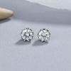 Aretes de botón de plata esterlina 925 para una semana para mujer Verano nuevo simple ins Combinación con todo uñas para cartílago de la oreja lujo ligero elegante joyería de oreja de alta calidad